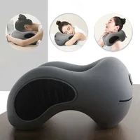 Multifunction U-Shaped Sponge Core Neck Pillow Slow Rebound Soft Travel Pillow For Sleeping Cervical Health Massage Nap Pillows