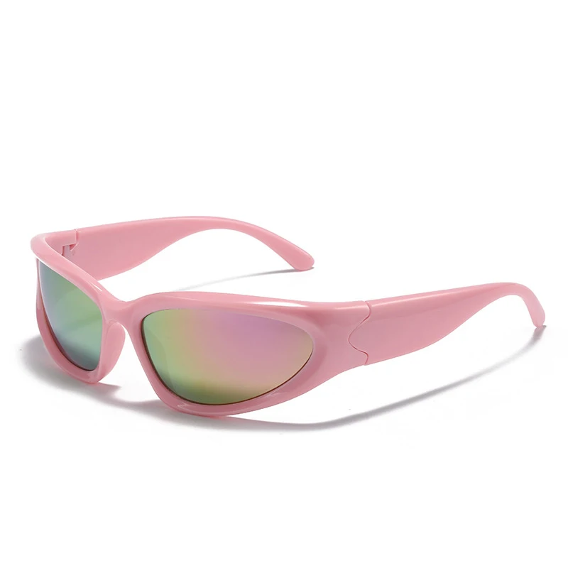  - New Wrap Around Sunglasses Women Men Brand Design Mirror Sport Vintage Y2K Sun Glasses Men Driving Eyeglasses Futuristic Shades