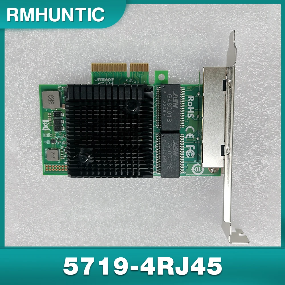 

5719-4RJ45 For Broadcom 5719 PCIeX4 1G Quad-Port Server Adapter PCI-E X4 Gigabit 4-port network card NIC