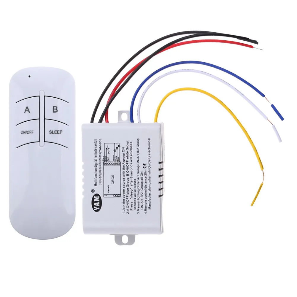 1/2/3 Channel ON/OFF 220V Wireless Remote Control Switch Receiver ...