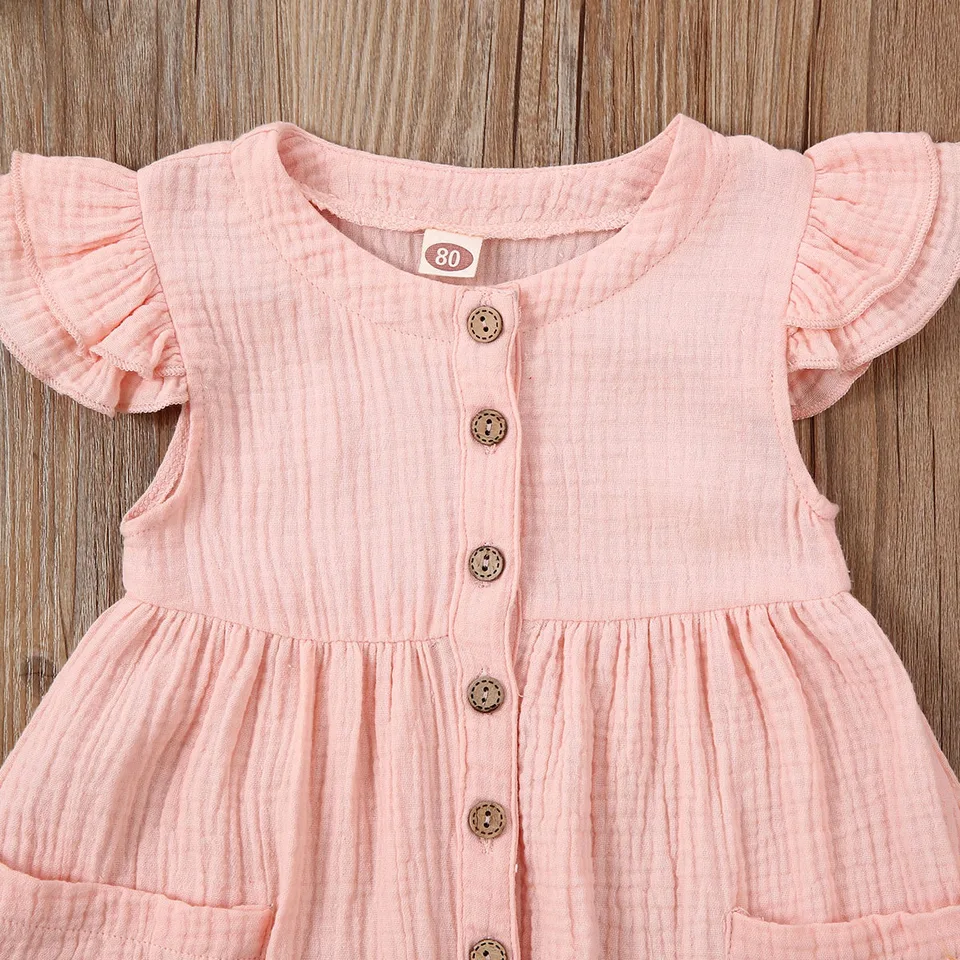 Toddler Girl Summer Dress with Ruffles and Pockets
