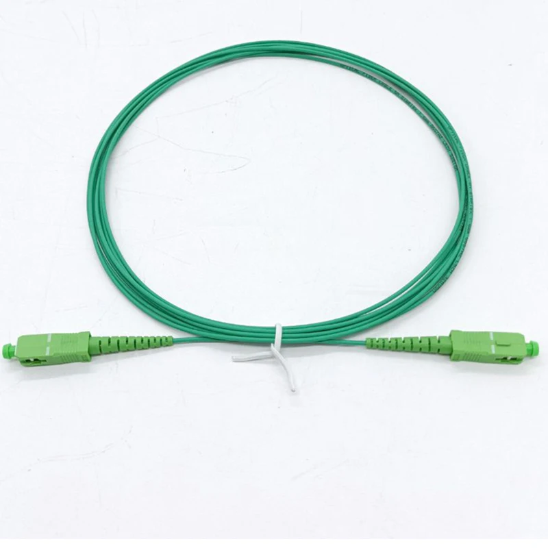 50-100PCS SC-SC APC Fiber Optic Patch Cord 4 Meter Length SC/APC-SC/APC SM G657A2 SX 1.6mm Green LSZH Jacket Jarretière