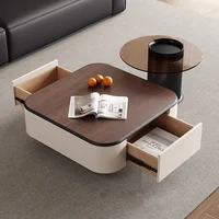 Tables basses esthétiques, table basse moderne de luxe, table d'appoint tendance avec rangement, Mesa De Centro, meubles de salon 6