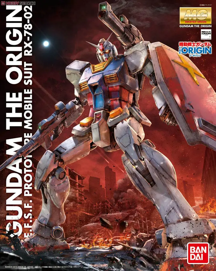 BANDAI Original MG 1/100 Model RX-78-2 GUNDAM THE ORIGIN VERSION