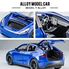 1:32 Tesla Model Y Pull Back Sound and Light Simulation Alloy Car Model Children's Toy Car Ornament Alloy Car Model A963 3