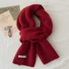 2024 New Knitted Red Scarf Women Winter Simple Classic Solid Color Wraps Men Couple Scarf New Soft Warm Thermal Wool  Muffler 6