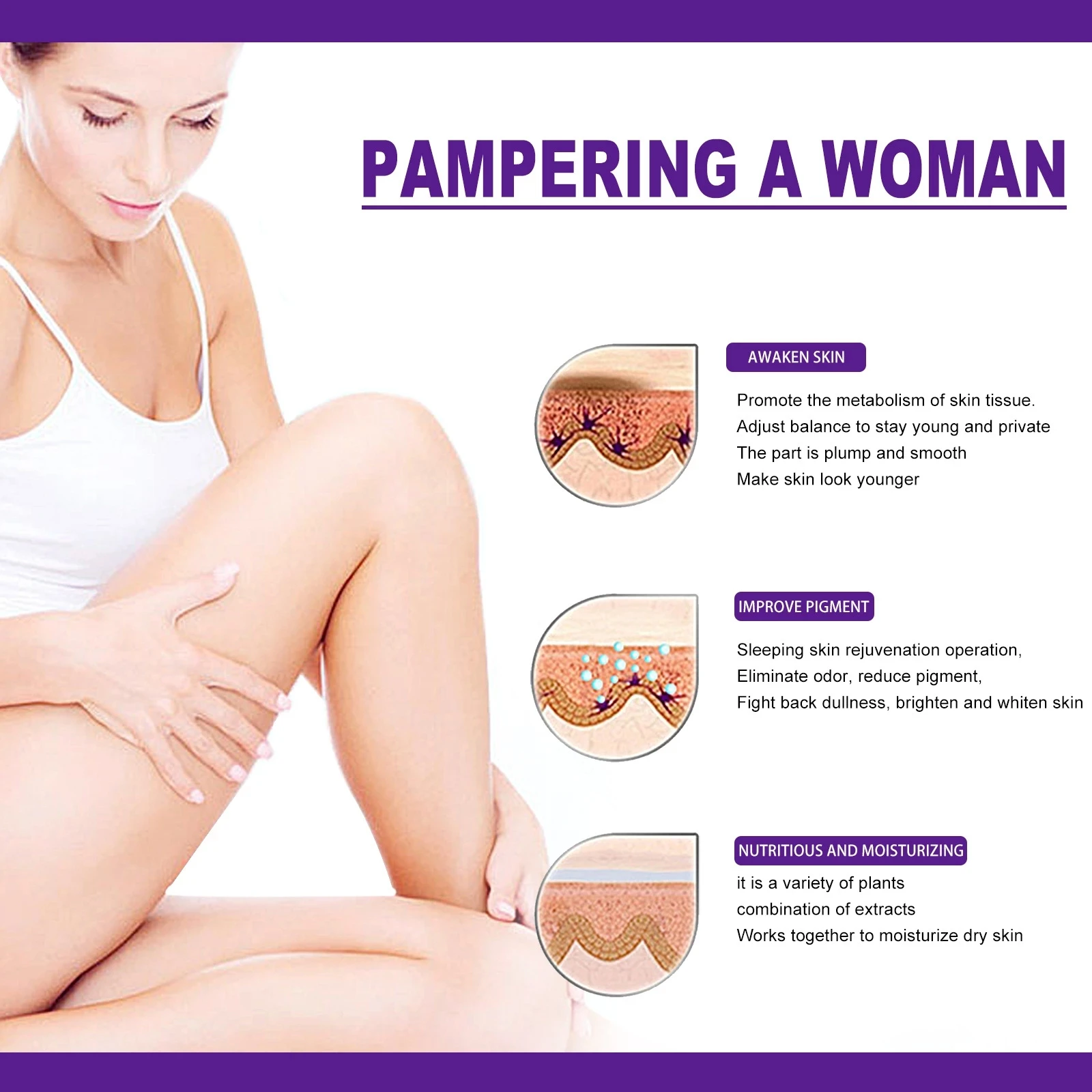 Whitening Cream Private Parts Underarm Bleaching Serum Whiten Butt Knee Brighten Inner Thigh Intimate Dark Remove Melanin
