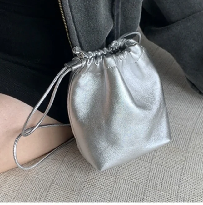 Nuevo bolso bandolera con cordón para teléfono móvil para mujer, minibolso informal versátil a la moda con un solo hombro_voghion.com