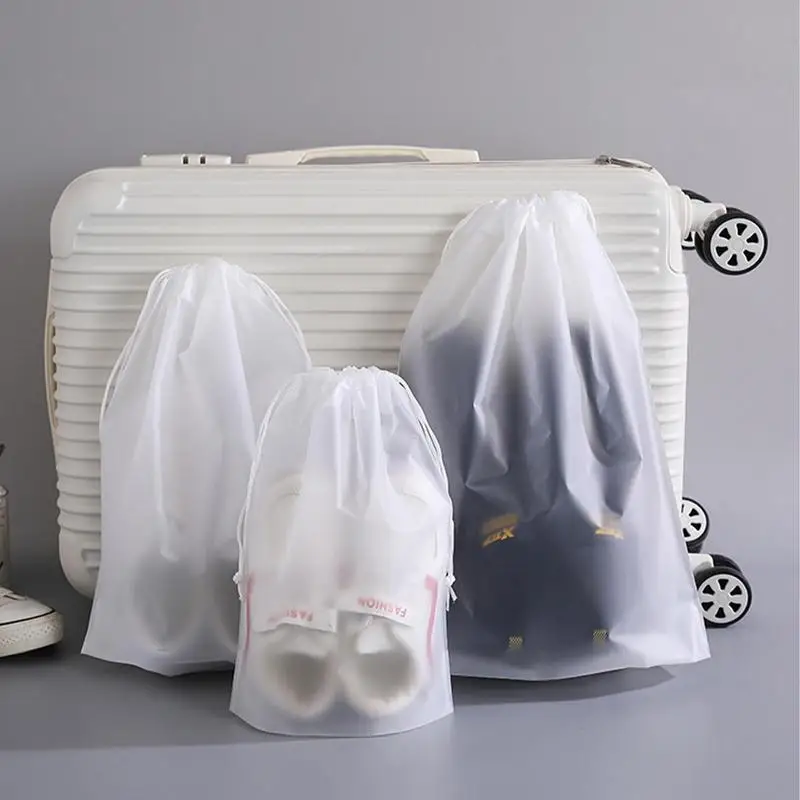 

Shoe Bag Travel Storage Bag Transparent Waterproof Shoes Organizer Portable Dustproof Clothing Classified Hanging Bags