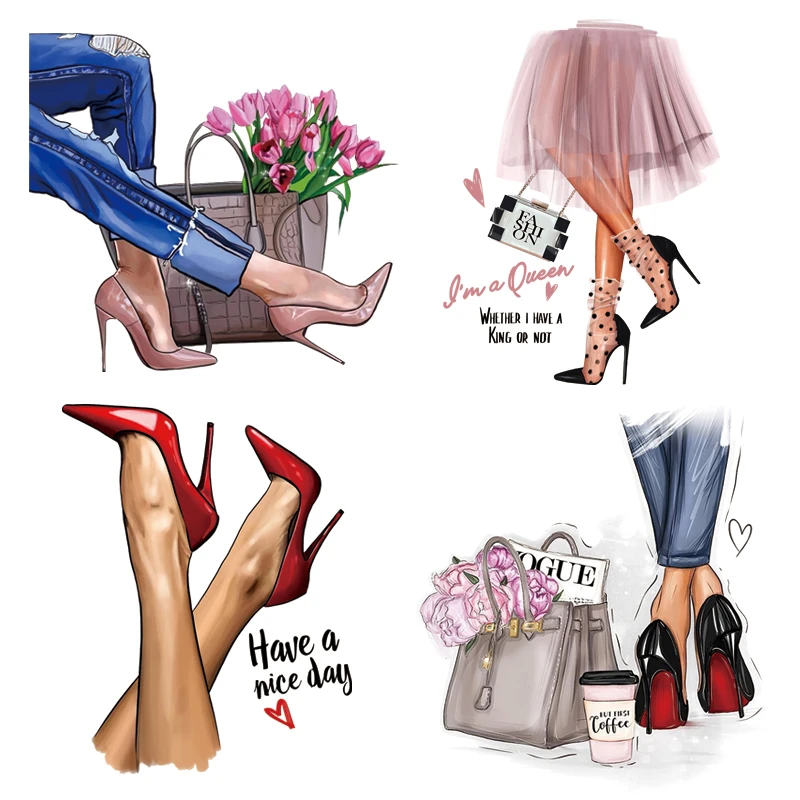 Ironon Patches Woman Heat Press Appliqued Diy Tshirt Clothes Stickers Hoodies Parches Ropa