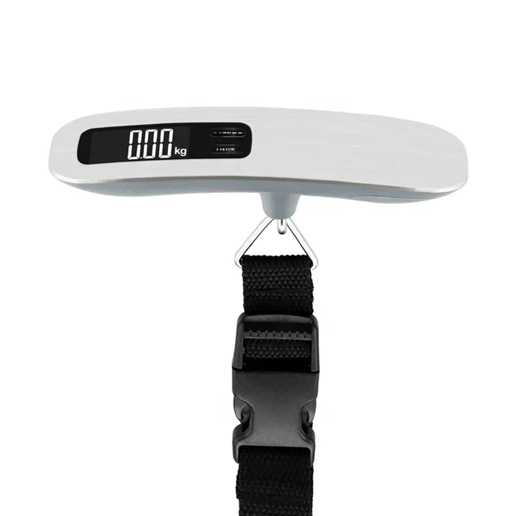 

LCD digital weighing scale stainless steel digital luggage weight scale 40kg mini electronic hanging luggage scale