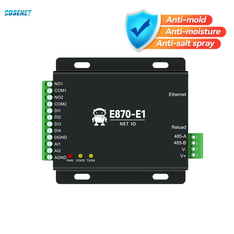 Ethernet Edge 수집 게이트웨이 IO 컨트롤러 RS485 + 4DI + 2DO..
