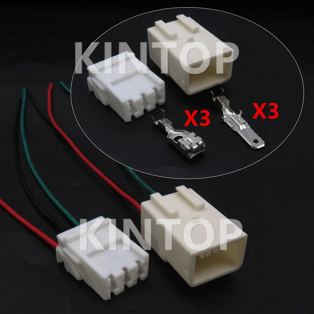 

1 Set 3 Pins 9-144835-3 Auto Cable Socket 142681-9 Car High Current Male Female Docking Wire Connector