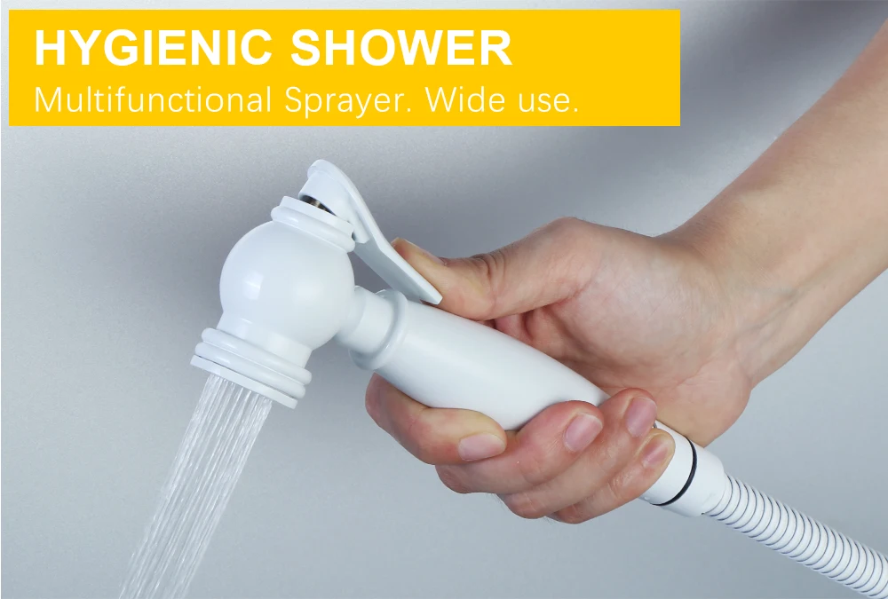 Description Picture 6 of itemAwolf White Handheld Toilet Bidet Sprayer Solid Brass Hygienic Shower Head Douche Kit WC Shattaf Set Bidet Faucet AP2288
