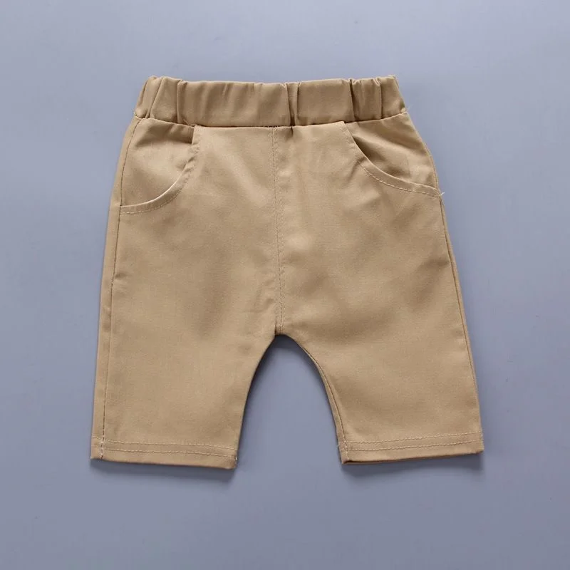 Toddler Baby Boys 2Pcs Summer Outfit Anchor Print Short Sleeve Polo Shirt Elastic Waist Khaki Casual Shorts Clothes Set 5