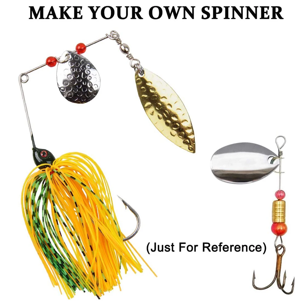  Fishing Spinner Blades Lures Kit 40pcs Colorado Blade DIY Lure  Making Supplies for Spinner Spinnerbaits Walleye Rigs Bass Trout Salmon Fishing  Lures Rig : Sports & Outdoors
