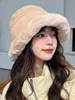 Women's Furry Knitted Fierman Hat Autumn Warm Fce Lined Cuffed Ear Protection Cute Overstuffed Cap Breathable Elastic Band