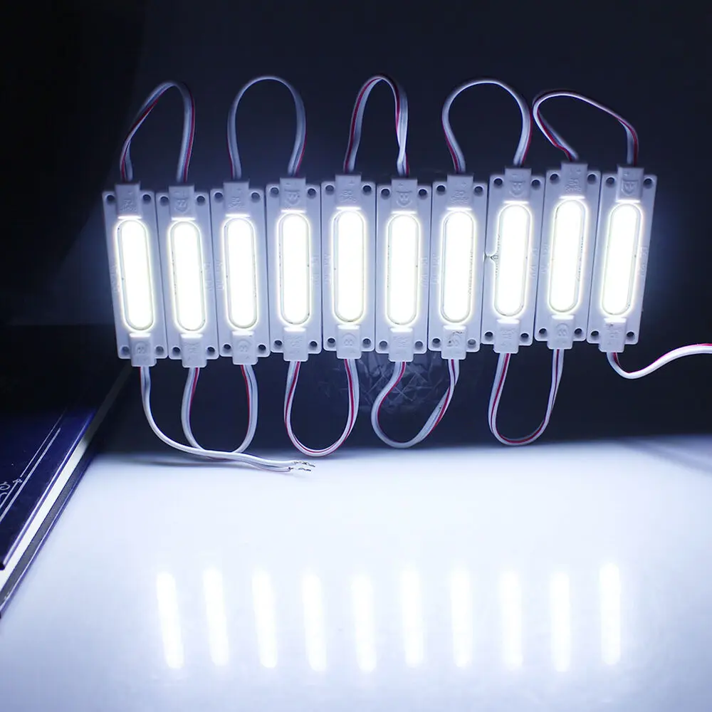 12V COB LED Modules Advertising Luminous Characters Backlight Modules IP68 Waterproof White Red Blue Green Yellow Pink 10 Pieces