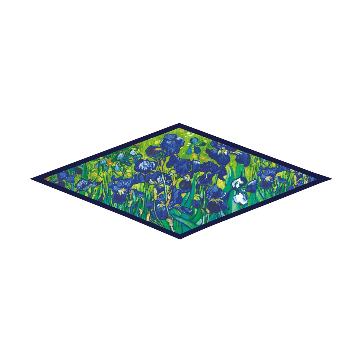 

2023 Van Gogh Swallowtail Flower Diamond Scarf Woman Fashion Silk Scarf Bandana Headband Hijab Foulard Neckerchief Shawl
