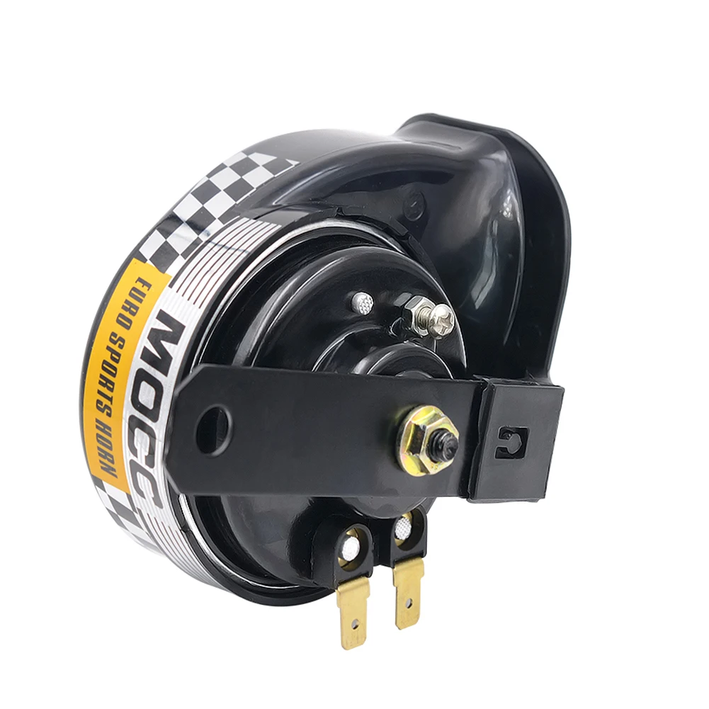 12V Motorcycle Horn 130dB 510hz Electric Air Horn Single-tone Electric Snail Horn for Motorcycle Car for Motorbike Truck Vehicle