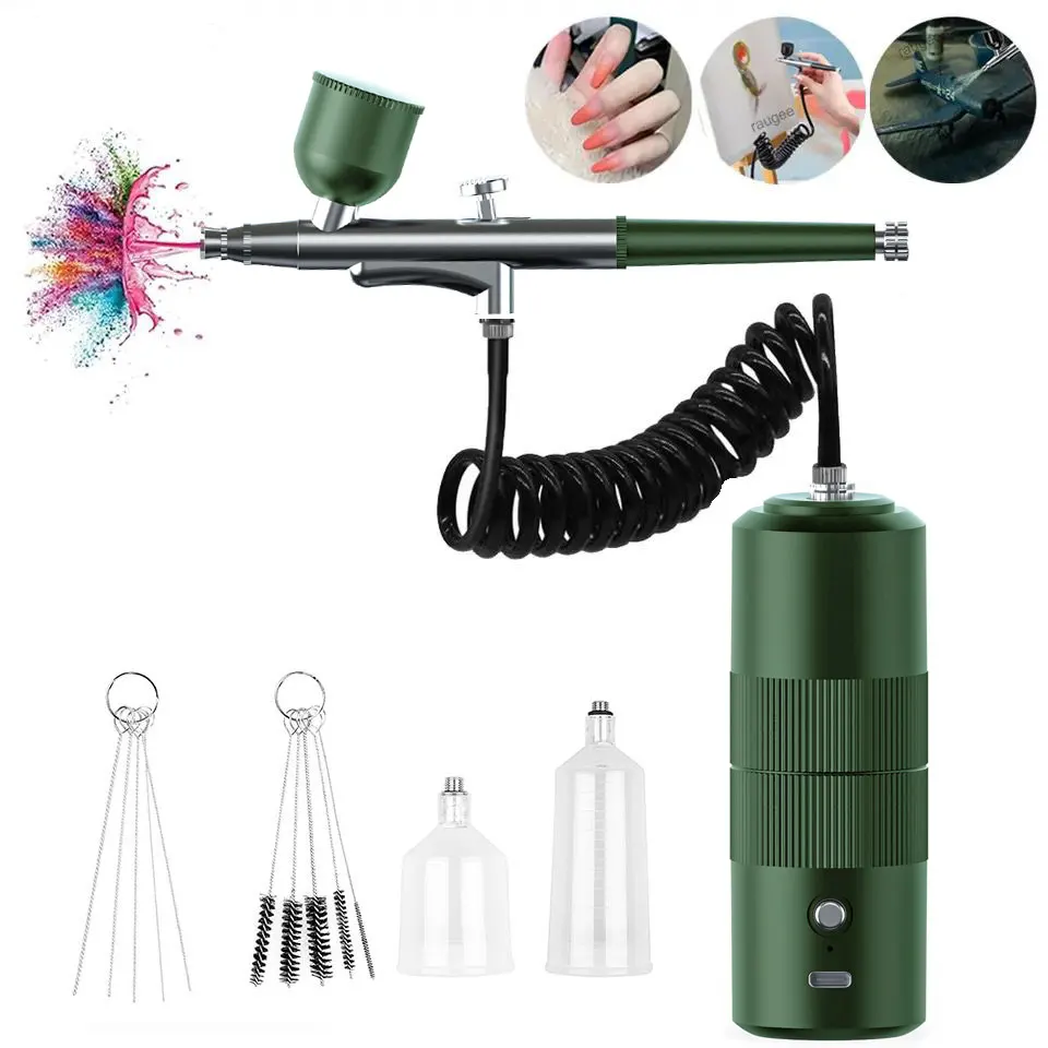 Airbrush Nail with Compressor Portable Air Brush with Compressor For Nails Art Cake Painting Craft Airbrush Nail Art Compressor 5