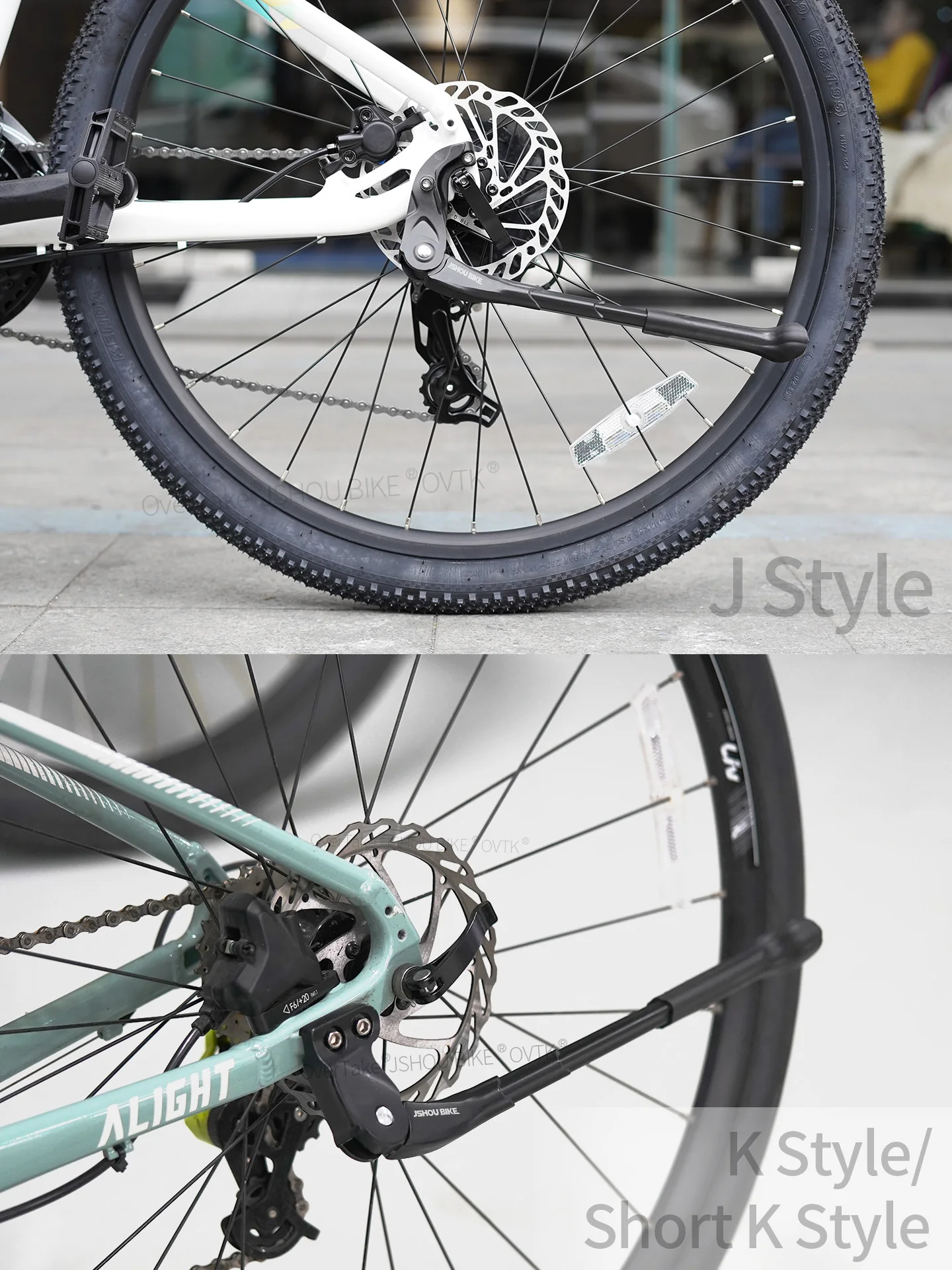 Adjustable Bicycle Kickstand Aluminium Alloy 18–29 Inch Wheels