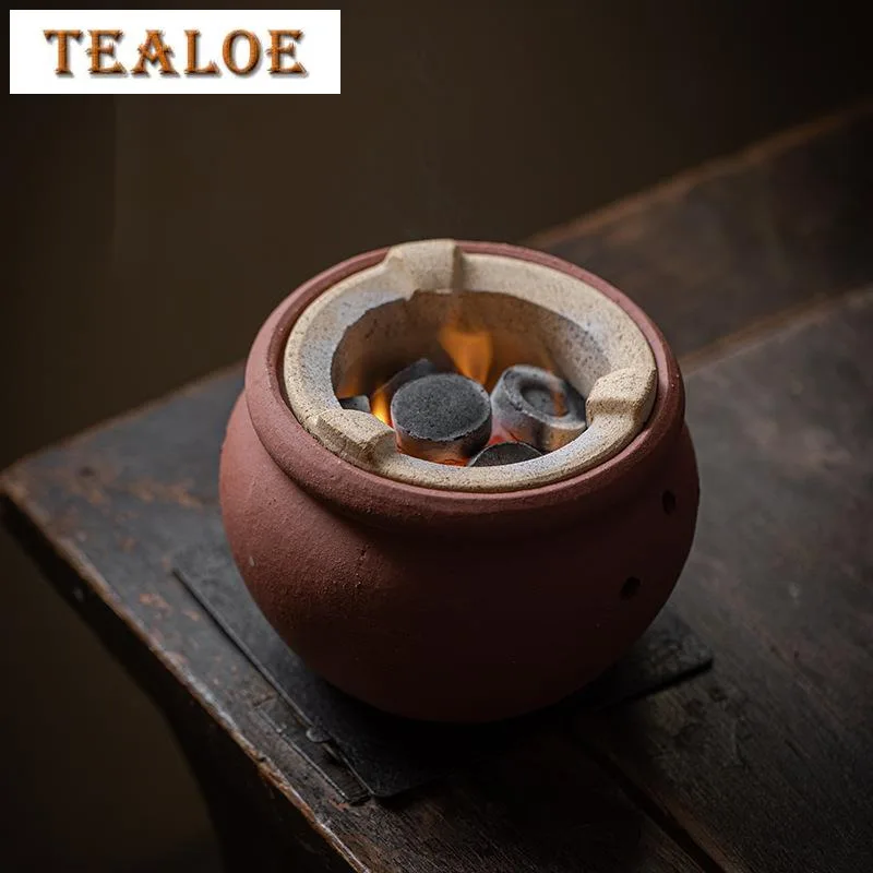 Japanese Clay Stove Tea Warmer Charcoal Fire Base Teapot Warmer Luxury Coffee Heater Tea Stove Kettle Stand Teaware Ornament