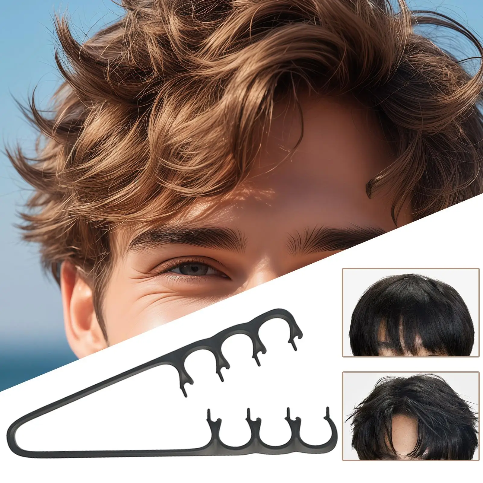 Pettine per lo styling Volumizzante portatile Texture a denti larghi Pettine per volume Strumento per acconciature Texture soffice per uomo donna Per tutti i tipi di capelli - immagine 3