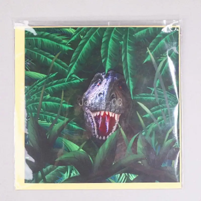 Greeting cards Q6PE 3D Dinosaur Pop-Up Greeting Cards for Happy Birthday New Year Postcards with Envelope Christmas Kids Gift