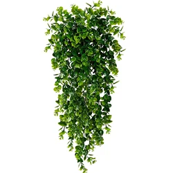 Lush Artificial Ivy with Pots for Festive and Home Decor (Silver)