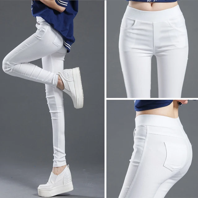 Women Summer Elastic Casual Stretch Skinny Leggings Slim Pencil Pants.jpg