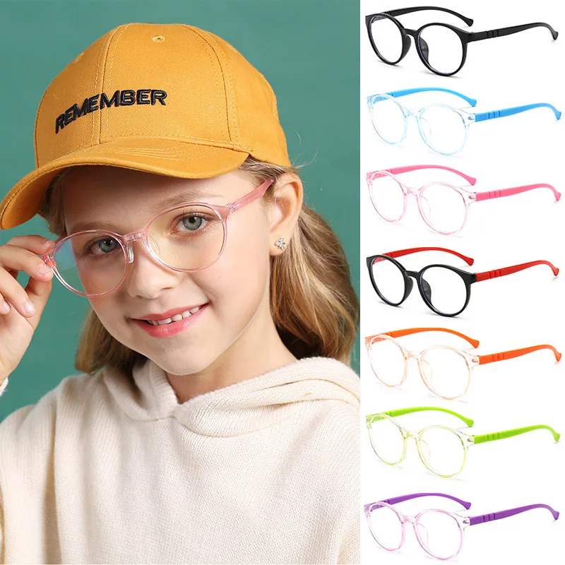 Children's Blue Light Blocking Glasses - Silicone Frame with Clear Lenses for Safety and Comfort