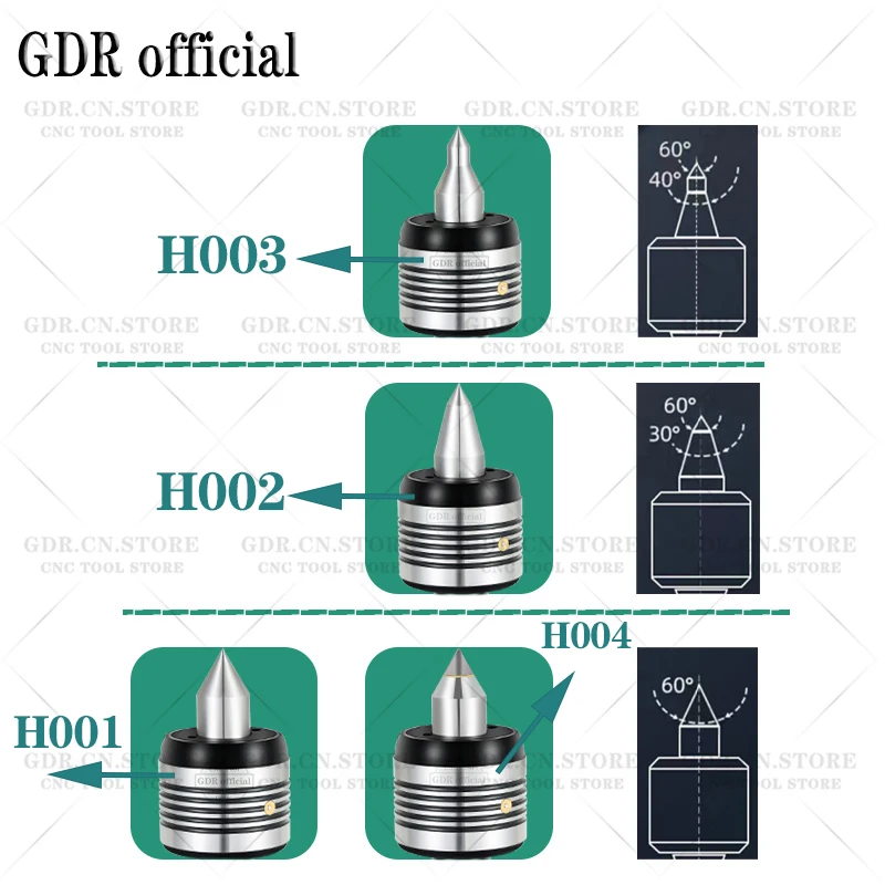 Tool Holder Morse Accessories MT2 MT3 MT4 MT5 Morse Rotary Center Standard Double Cone Head Live Center For Morse Turning Center