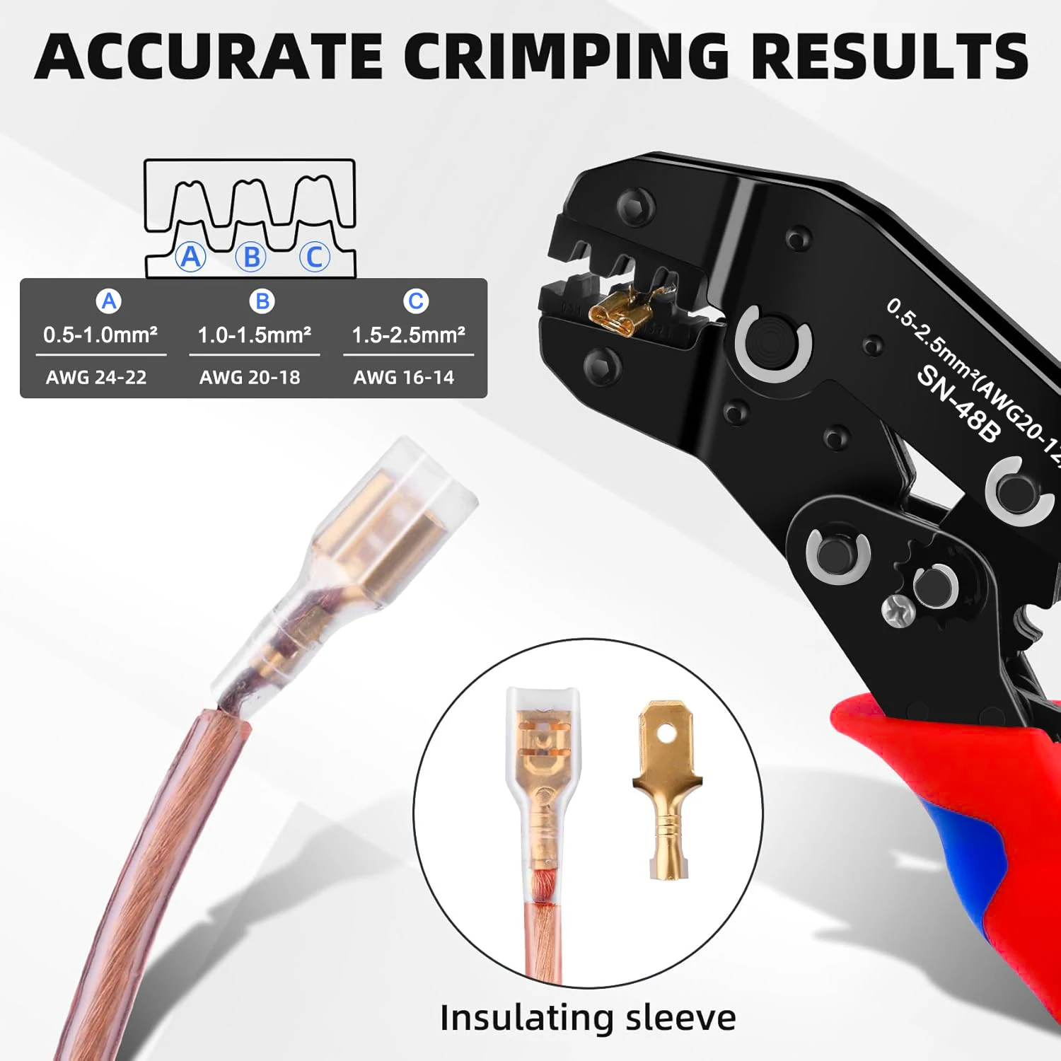 Kit Terminali Crimpatura Set Da 800 Connettori Terminale Per Cavi Con Pinza A Crimpare Manuale - Per Elettricisti E Hobbisti Crimpatrice Idraulica