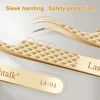 Lashtalk Precision Fiber Tip Tweezer Eyelash Extensions Diamond Grip Anti-Slip Premium Gold Stainless Steel Makeup From Nagaraku 4