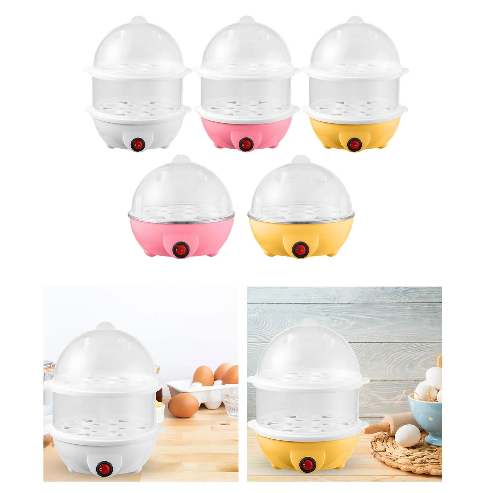 Boiled Egg Cooker Double Layer Egg Steamer Steamed Perfectly Cooks Eggs Steamer for Cooking