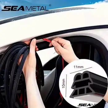 SEAMETAL Strisce sigillanti per portiere auto 5/10/16M, guarnizione in gomma a 3 strati per isolamento acustico e protezione dagli agenti atmosferici, accessori auto