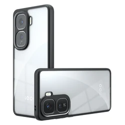 Matte Shockproof Hard Bumper with Soft Clear Back Cover for Vivo iQOO Neo10 Pro+ (China) (Clear)