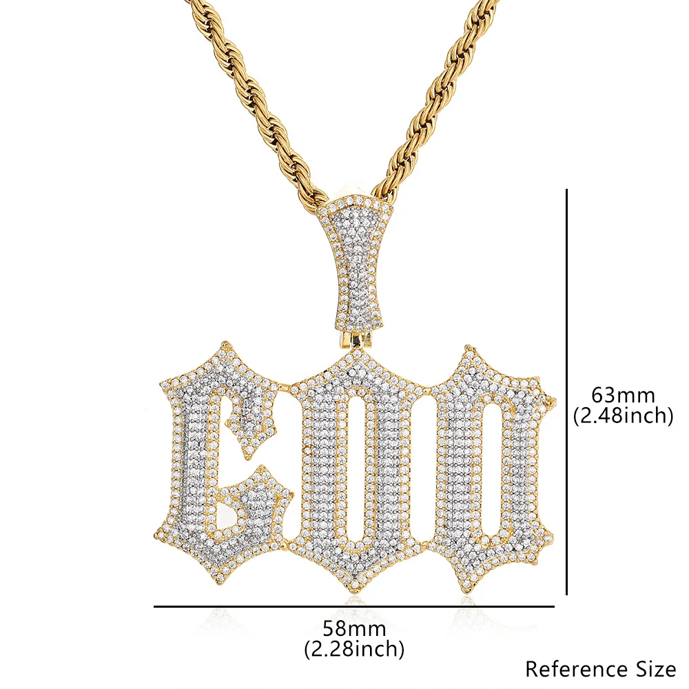Custom New Charm Initial/Number Personalized Pendant 18k Gold Plated Bling Iced Out CZ Old English Name Plate Pendant  ﻿