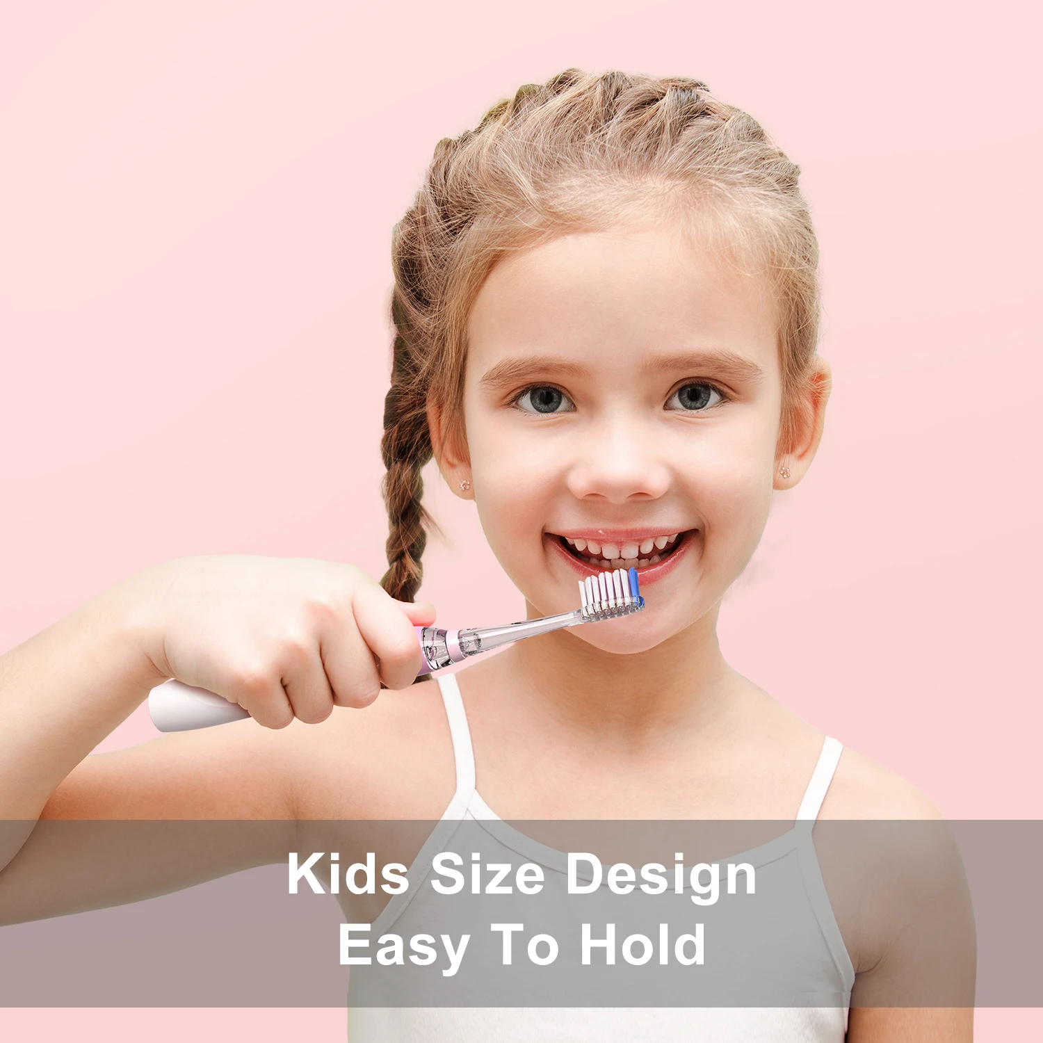 SEAGO Kids Electric Toothbrush Battery with Colorful LED Waterproof Sonic Brush Soft Bristles Teeth Cleaning Oral Care