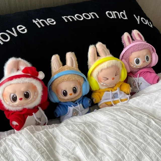 Labubu Accessories：17cm Labubu Fashion Earphone Accessories 10cm Cotton Doll Earphones Macaron Color Doll Earphones 5