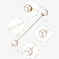2 pièces broches de perles broche pull châle Clips broche de perle broches pour femmes Cardigan pull pince broches de perles pour chemises robes 3