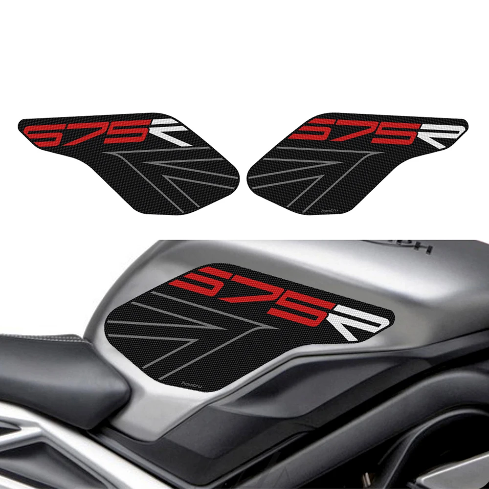 Motorcycle Tank Pad Protector Sticker Decal Anti-slip Gas Knee Grip Tank Traction Pad Side For Triumph Daytona 675 R 2013-2016