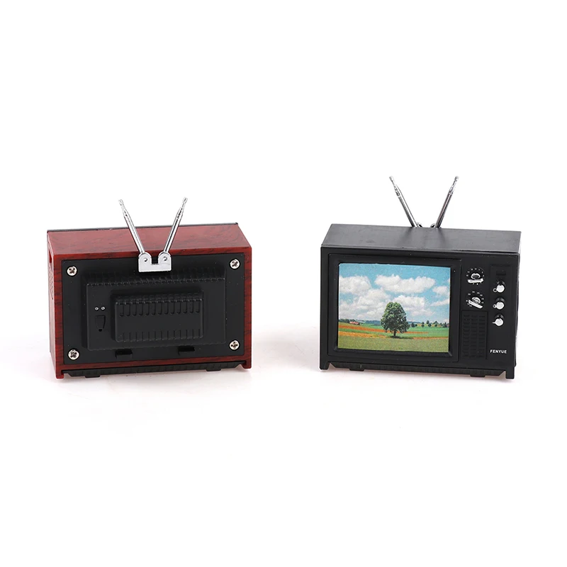 1:12 인형의 집 미니어처 텔레비전 TV 그림 인형 집 가구 모델 장난감 포함