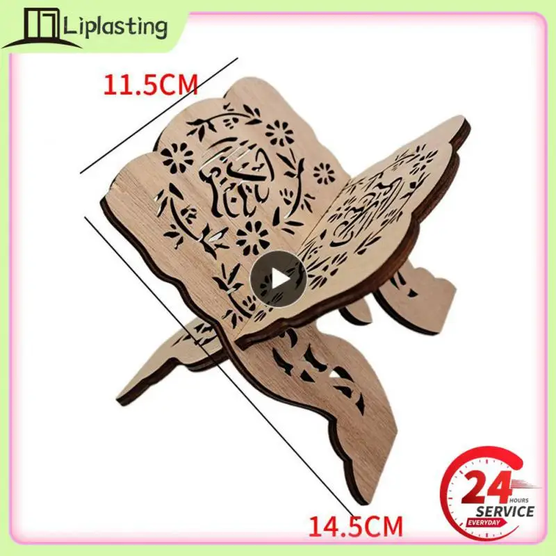 Legno Eid Mubarak Quran Holy Book Stand Holder Islamico Musulmano Ramadan Kareem Decorazione Per La Casa Mini Ramadan Mubarak Eid Regali