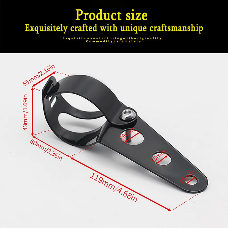 Motorcycle Headlight Mount Bracket Fork Ear Chopper Headlamp Holder Clamp Adjustable 27-36mm 38-48mm Universal motorcycle light bracket motorcycle headlight clamp motorcycle headlight mount