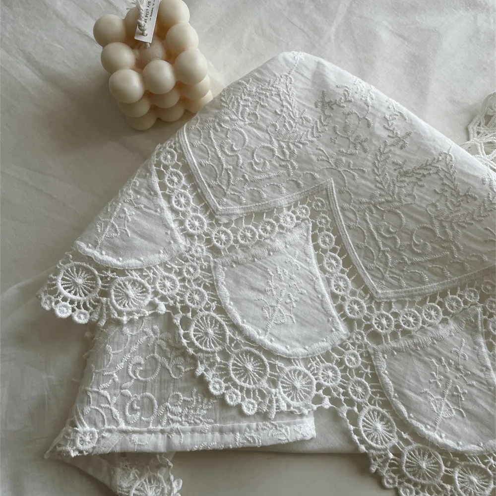  ISITAC Manteles blancos de algodón puro para mesa, mantel  bordado en 3D, decoración de bodas, fiestas, encaje floral (color A: 59.1 x  118.1 in) : Hogar y Cocina