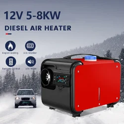 8KW Car Heater 12V/24V/ 220V 3in 1 Air Diesel Heater for Bus Auto Boats Yacht Motorhome Trucks RV Ships Air Diesel Parking Heate