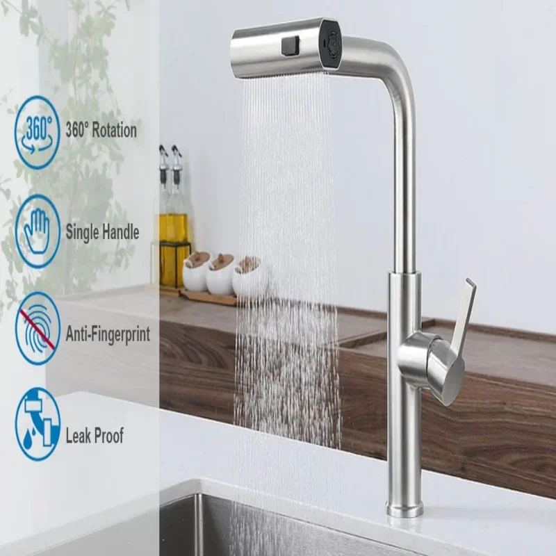 

2023 New Waterfall Kitchen Faucet Splash Guard ​Waterfall Swivel Bubbler Pressurized Extension Spout Universal Connector