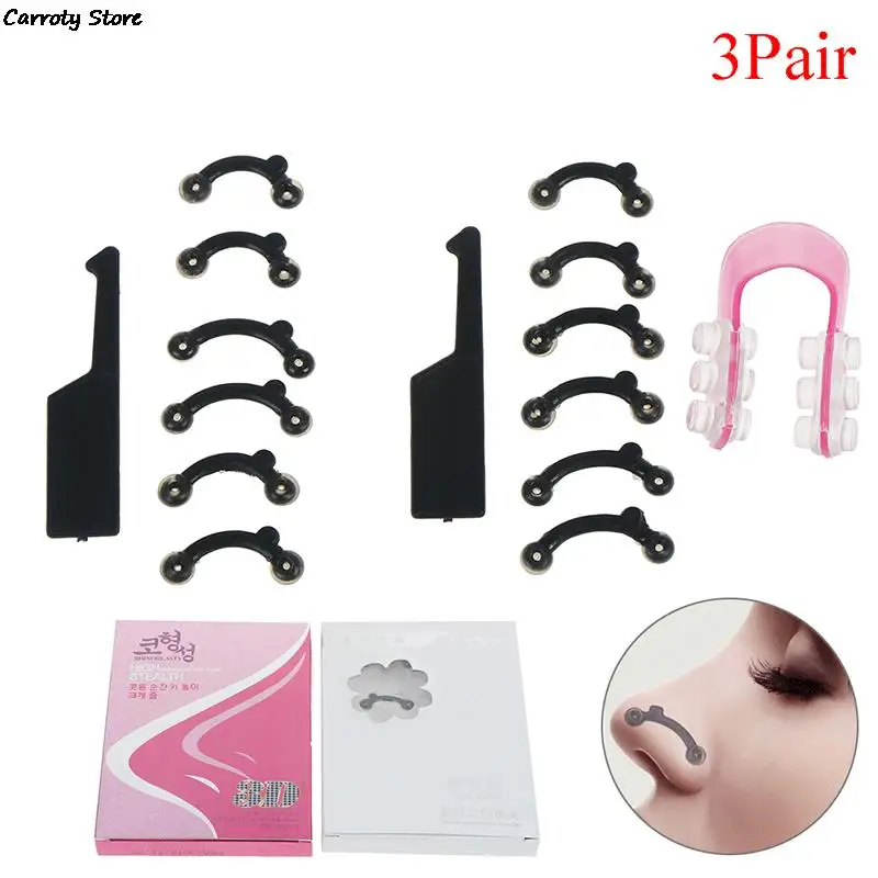 

New 6Pcs/Set Beauty Nose Clip Corrector Massage Tool Nose Up Lifting Shaping Clip Clipper Shaper Bridge Straightening No Pain